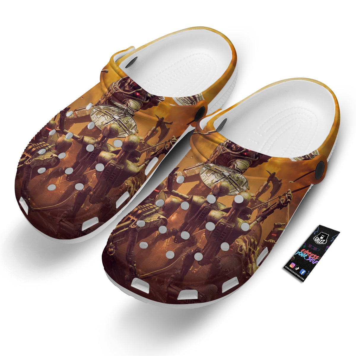 Warrior Viking Machine Print Clog-grizzshop