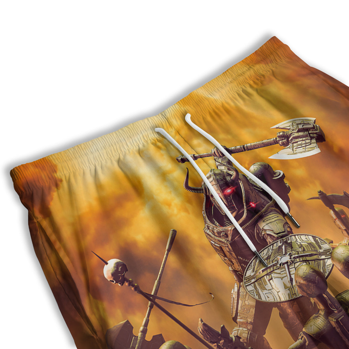 Warrior Viking Machine Print Men's Athletic Shorts