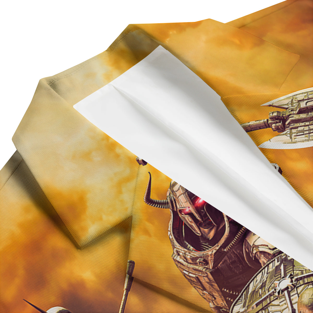 Warrior Viking Machine Print Men's Blazer-grizzshop