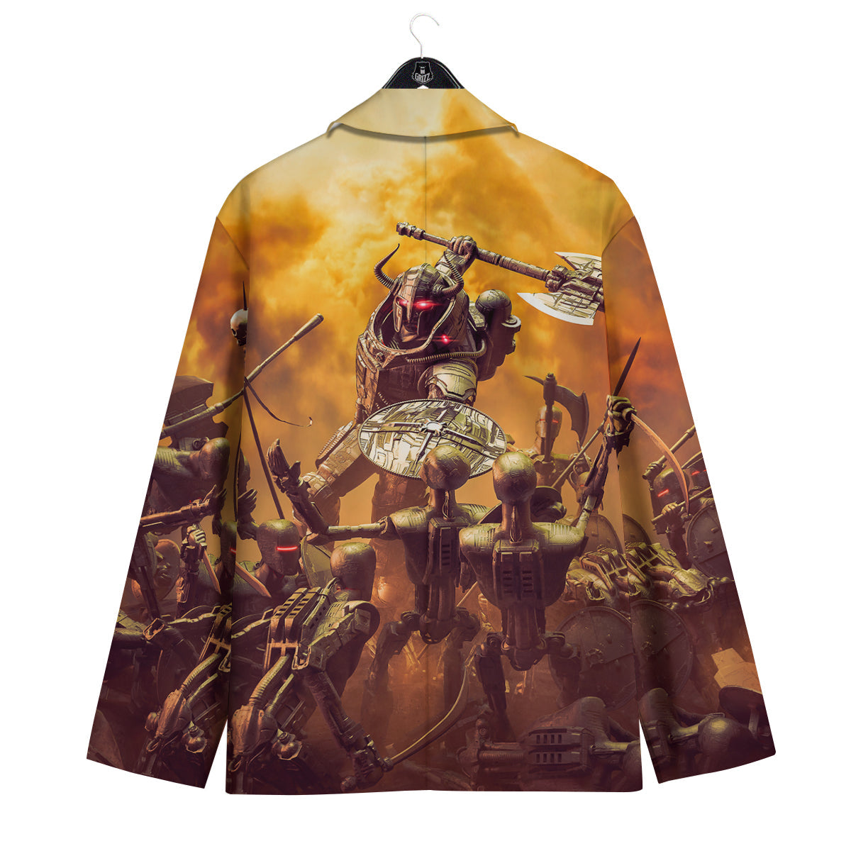 Warrior Viking Machine Print Men's Sport Coat-grizzshop