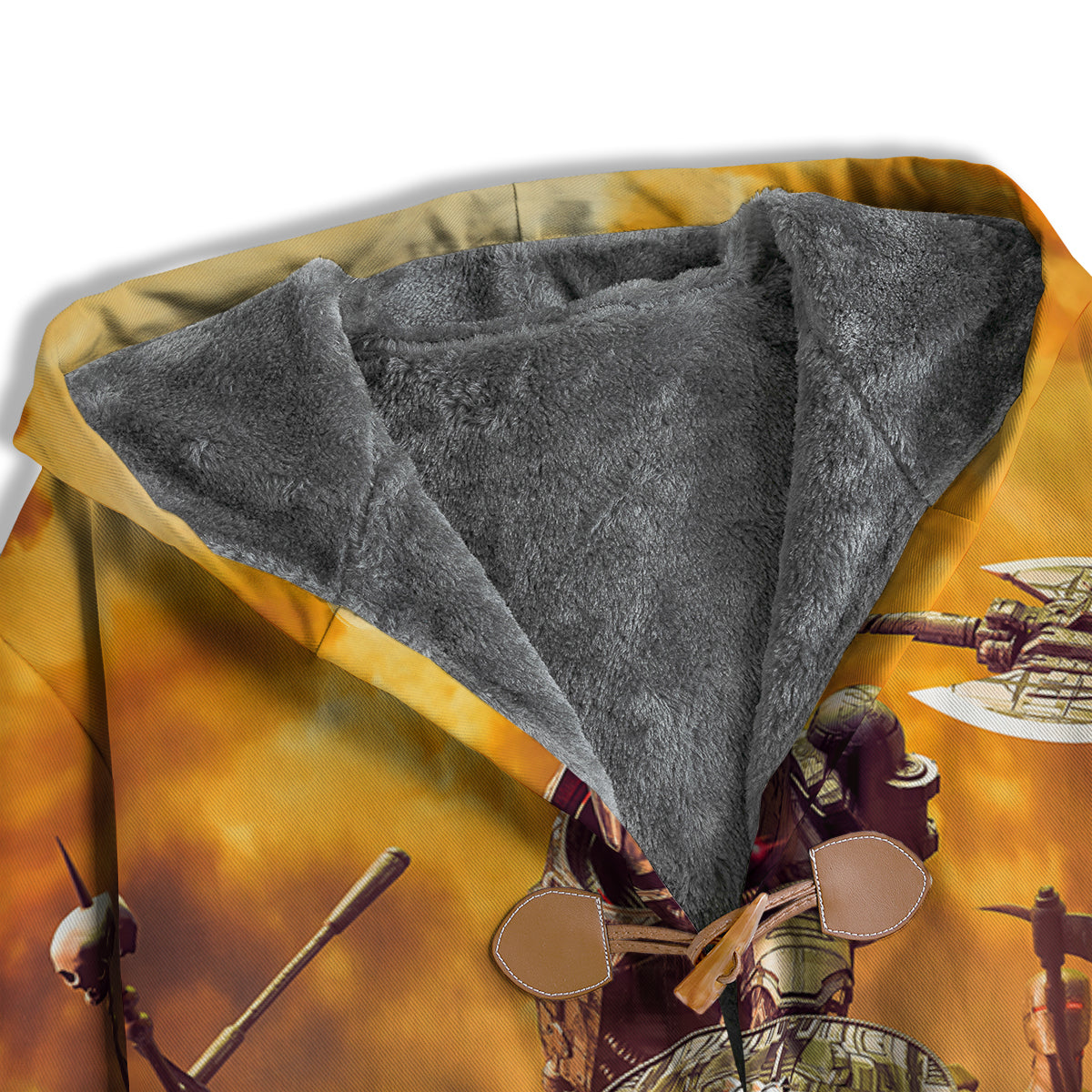 Warrior Viking Machine Print Men's Windbreaker Jacket-grizzshop