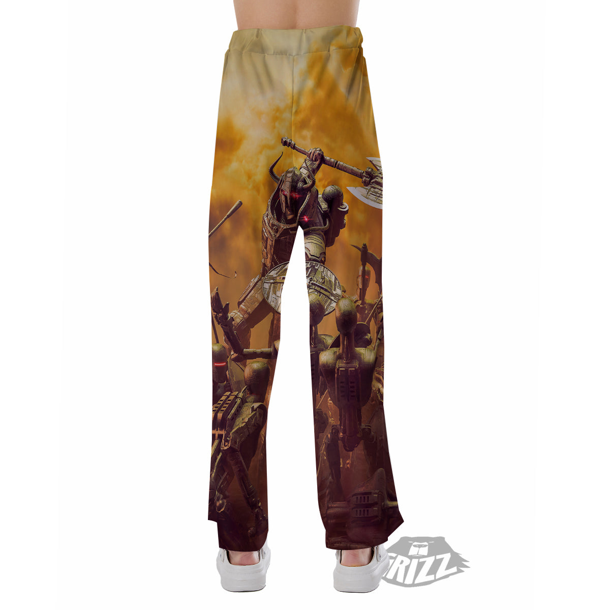Warrior Viking Machine Print Pajama Pants-grizzshop