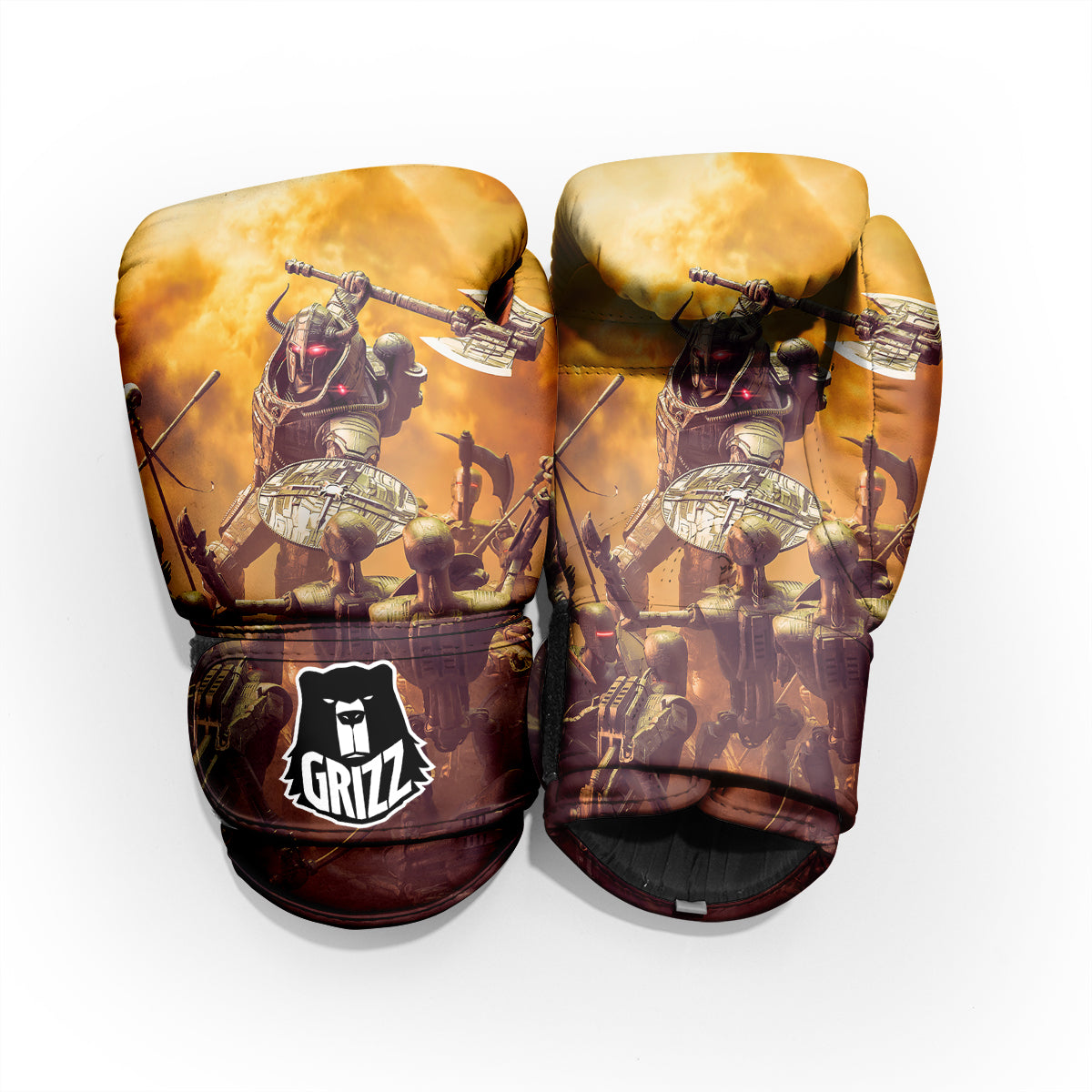 Warrior Viking Machine Print Pro Boxing Glove