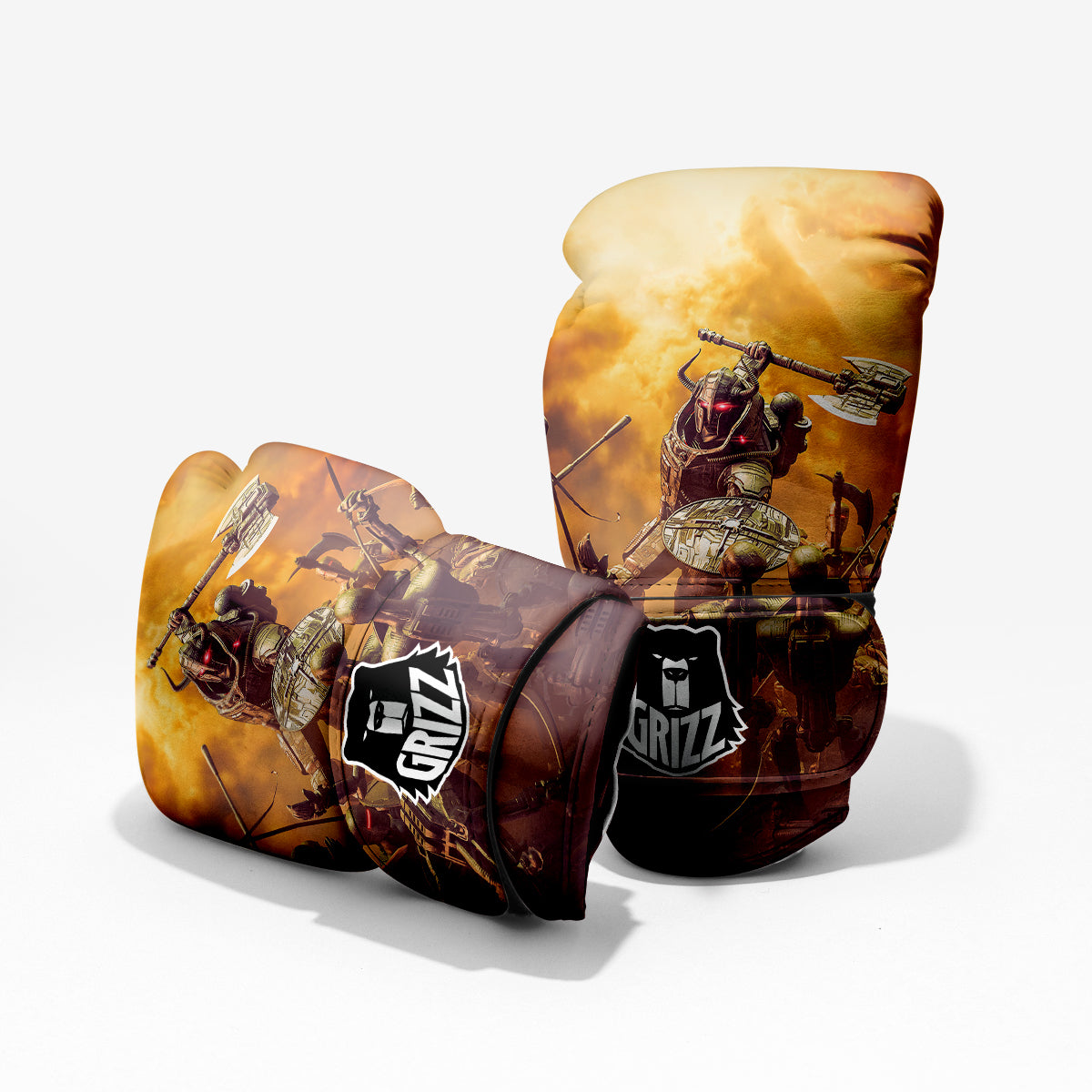 Warrior Viking Machine Print Pro Boxing Glove