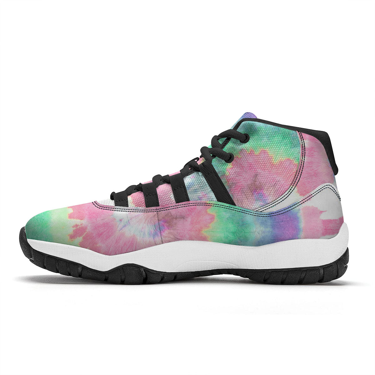 Water Lilies And Frogs Print Pattern Black Bball Shoes-grizzshop