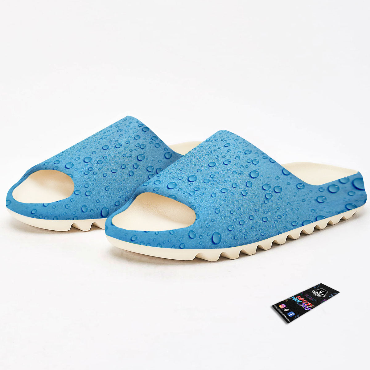Water Drops Print Sandals-grizzshop
