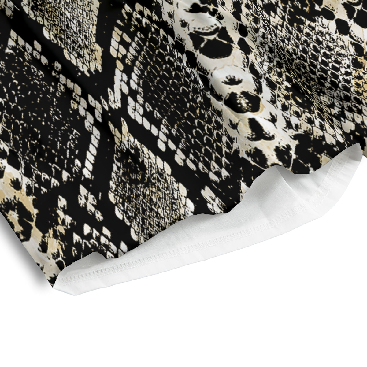 Watercolor Abstract Snake Animal Skin Print Men's Athletic Shorts