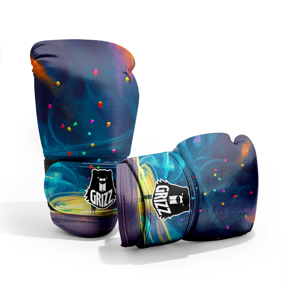 Watercolor Balloons And Storm Print Pro Boxing Glove