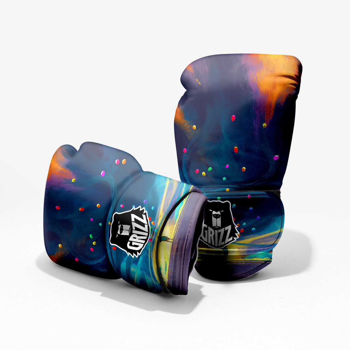 Watercolor Balloons And Storm Print Pro Boxing Glove