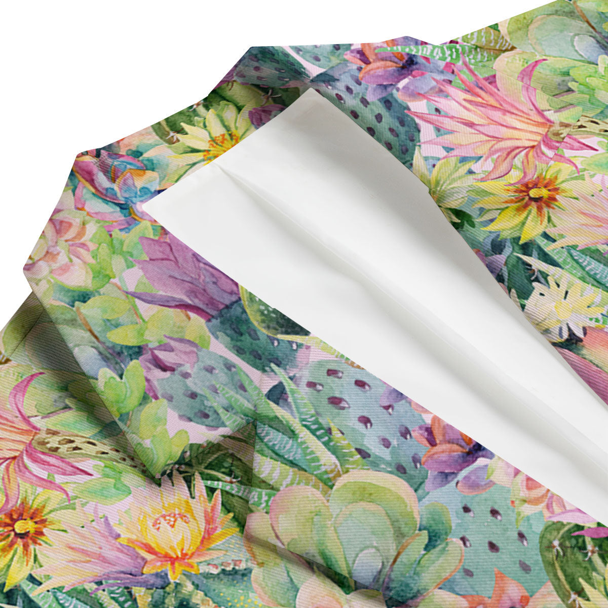 Watercolor Cactus Men's Blazer-grizzshop