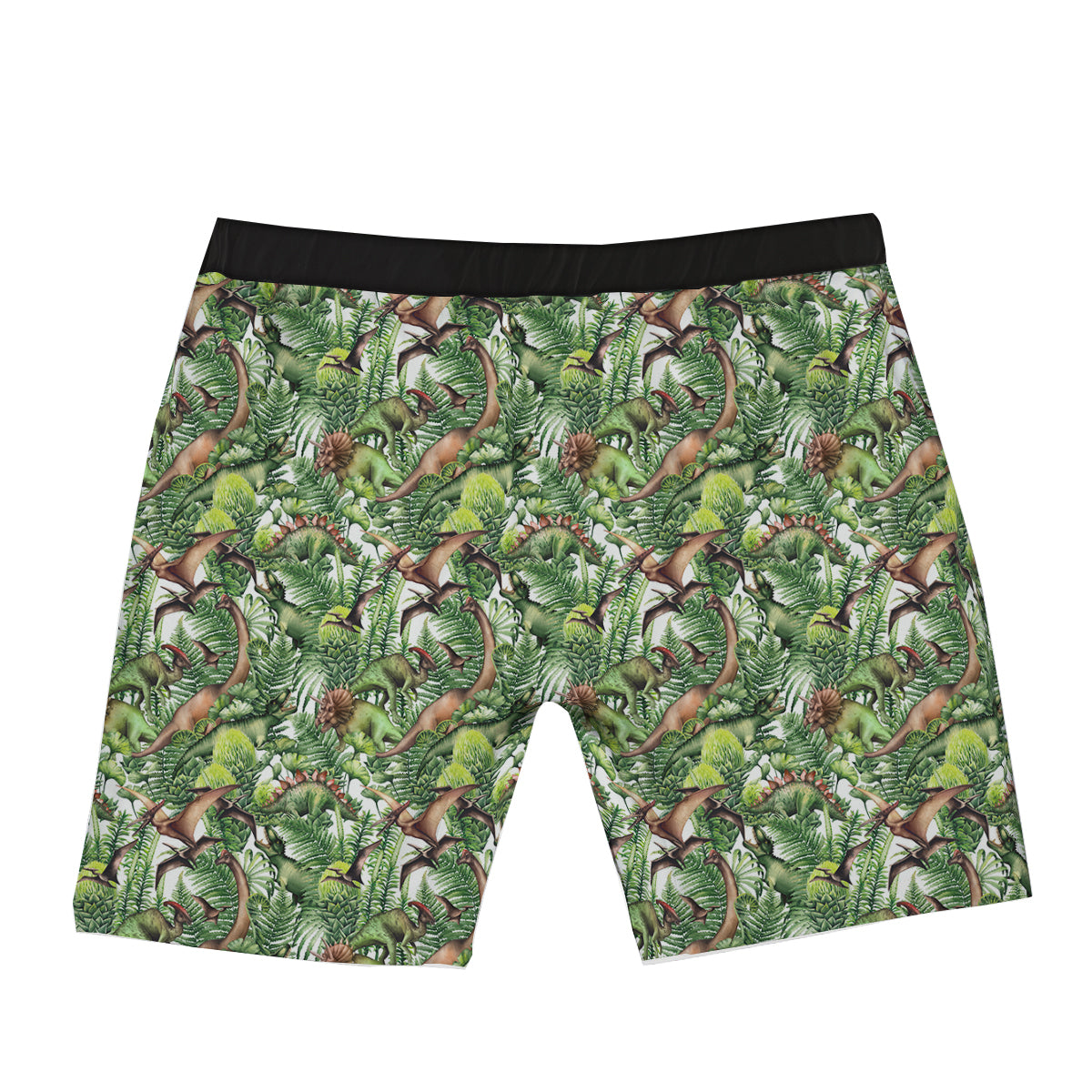 Watercolor Dinosaurs Plants Print Pattern Boxer Briefs-grizzshop