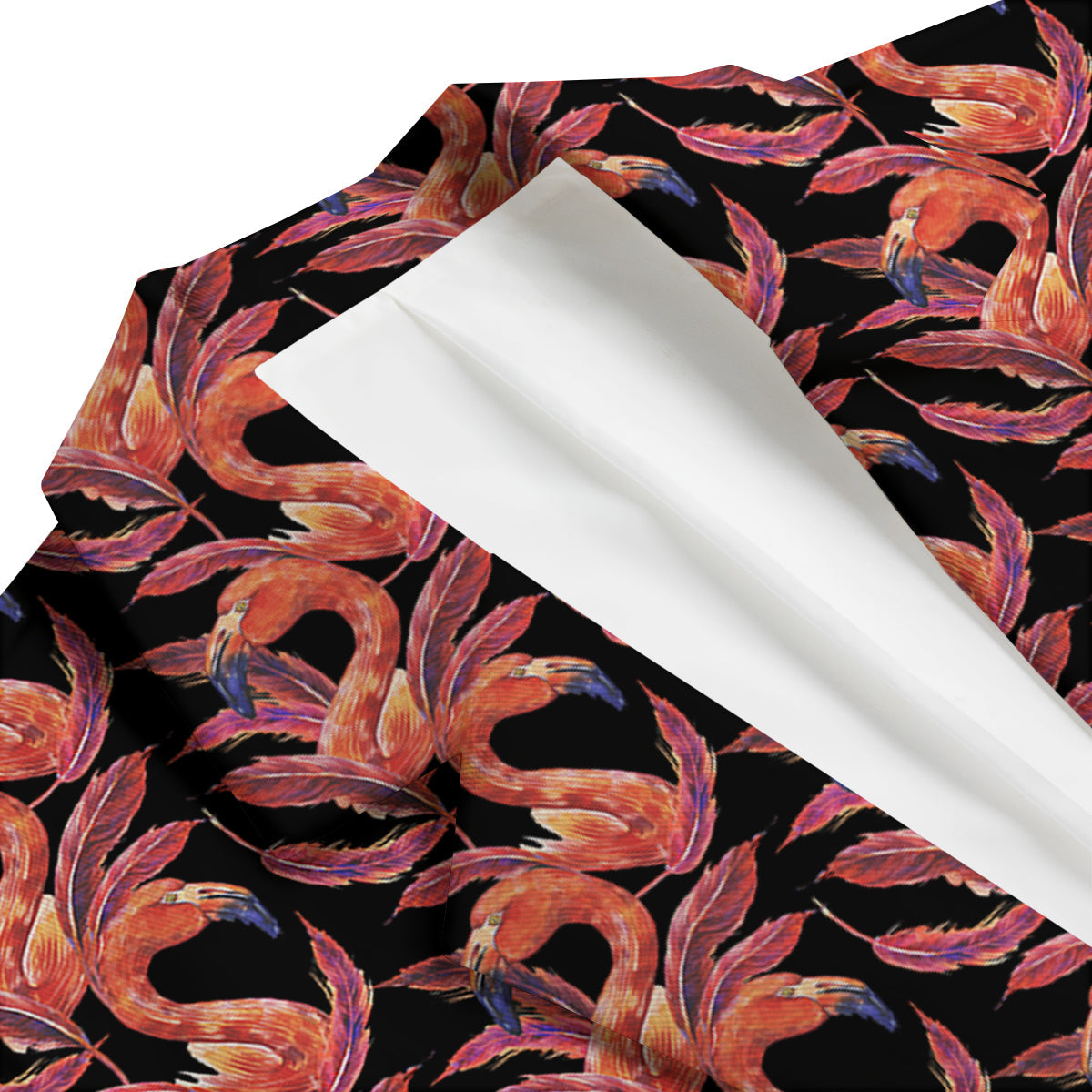 Watercolor Exotic Flamingo Men's Blazer-grizzshop