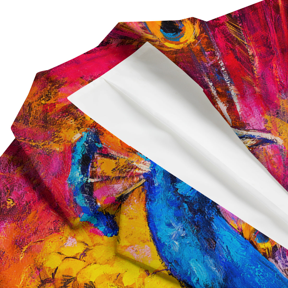 Watercolor Peacock Men's Blazer-grizzshop