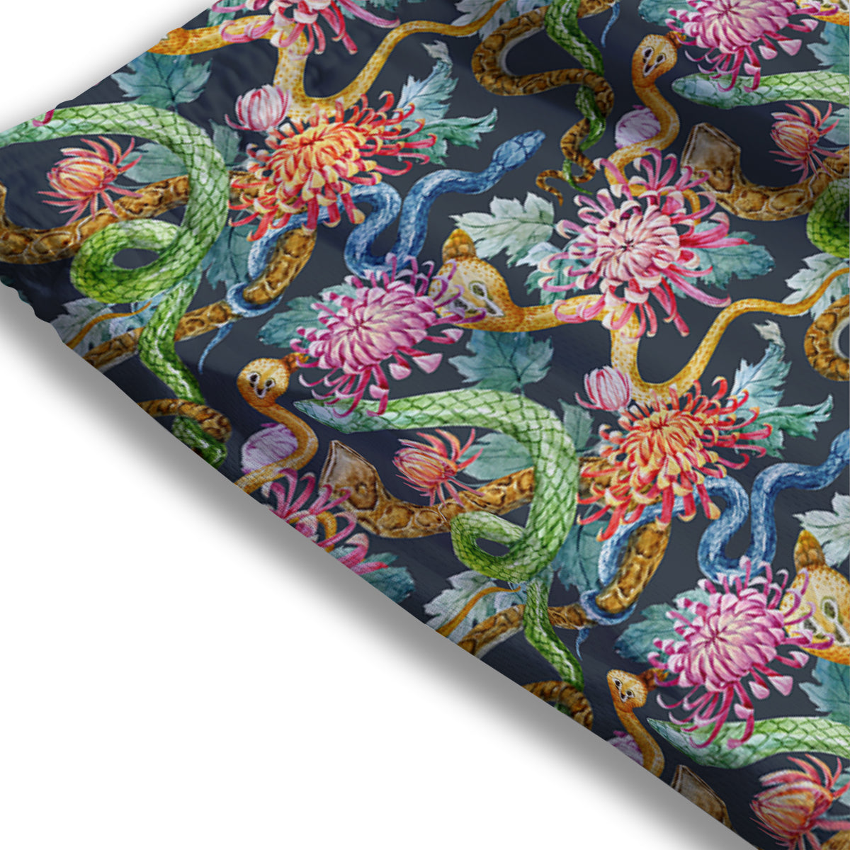 Volcano Erupt Print Mesh Shorts