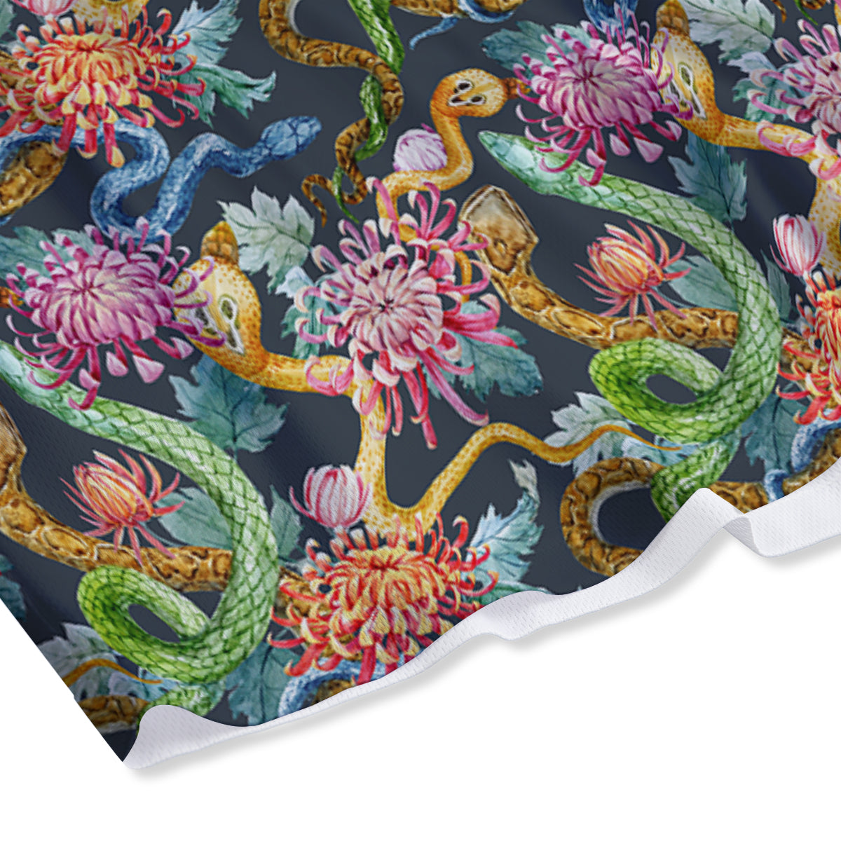 Volcano Erupt Print Mesh Shorts