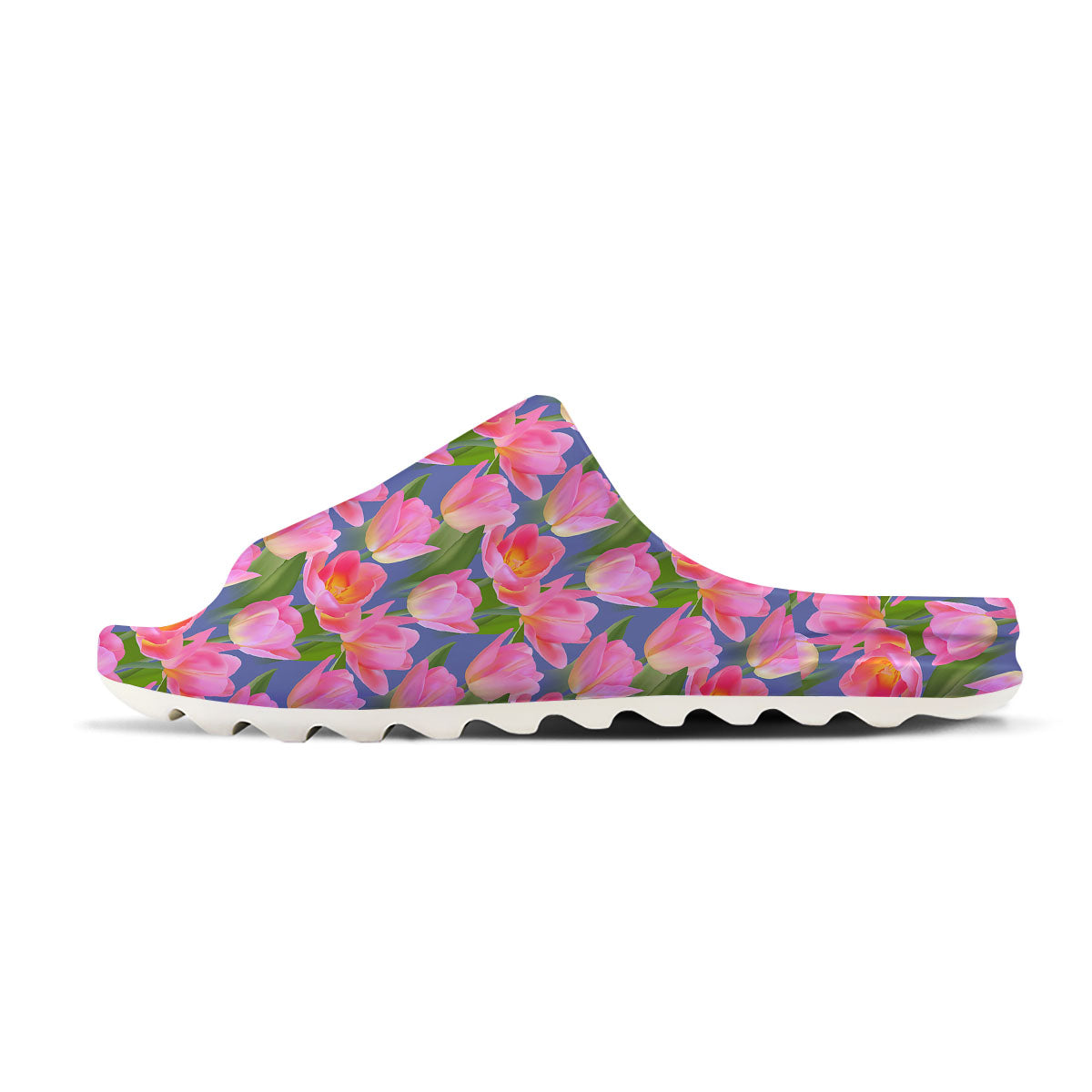 Watercolor Tulip Pink Print Pattern Sandals-grizzshop