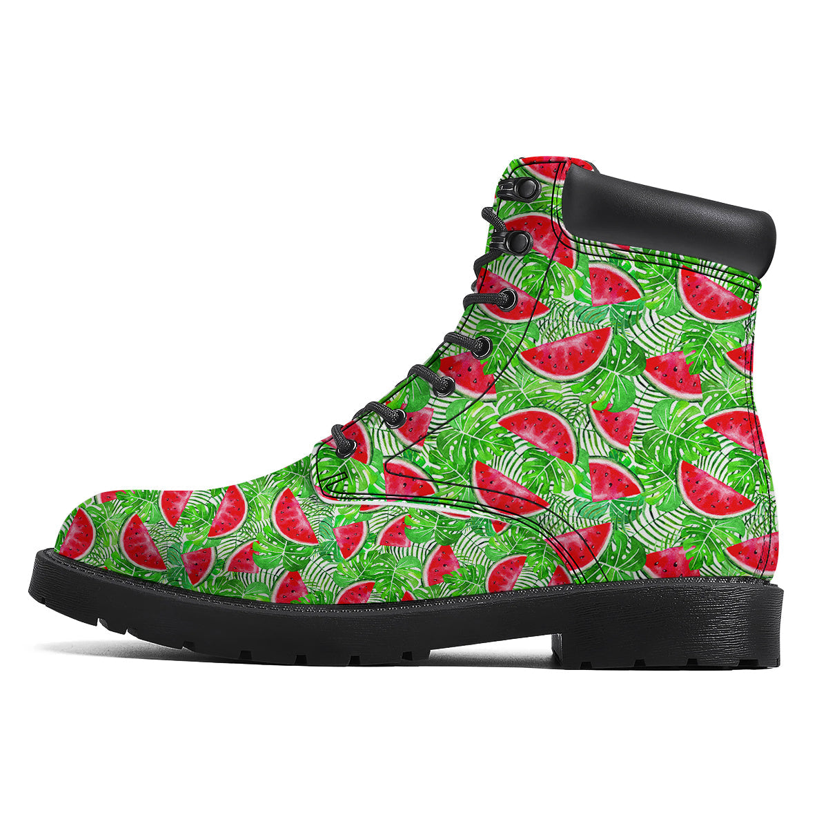 Watermelon Aloha Tropical Print Pattern Boots-grizzshop
