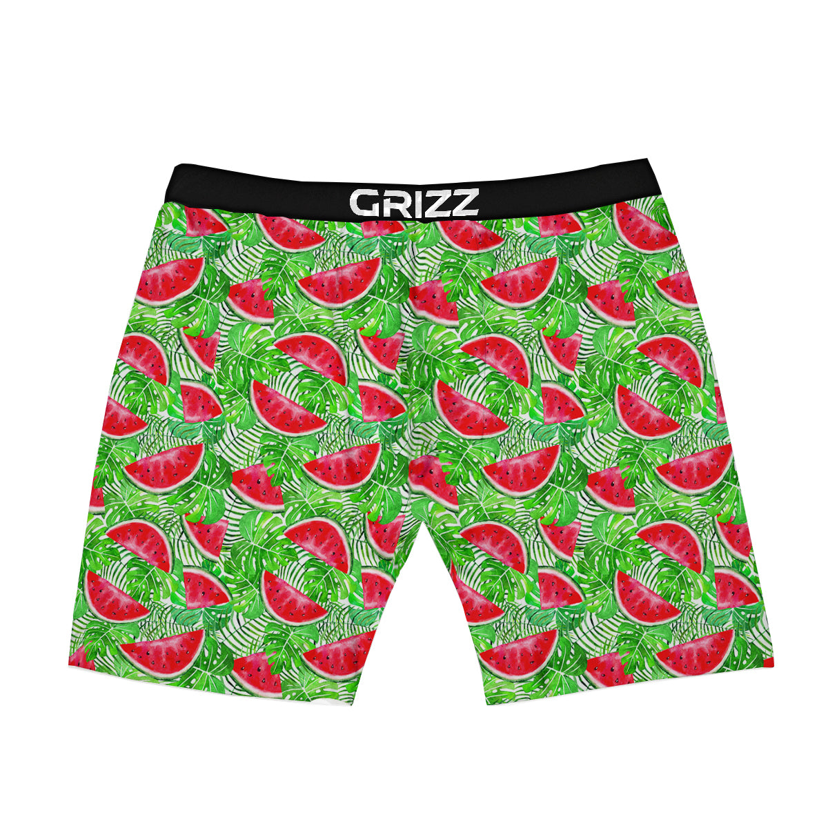 Watermelon Aloha Tropical Print Pattern Boxer Briefs-grizzshop