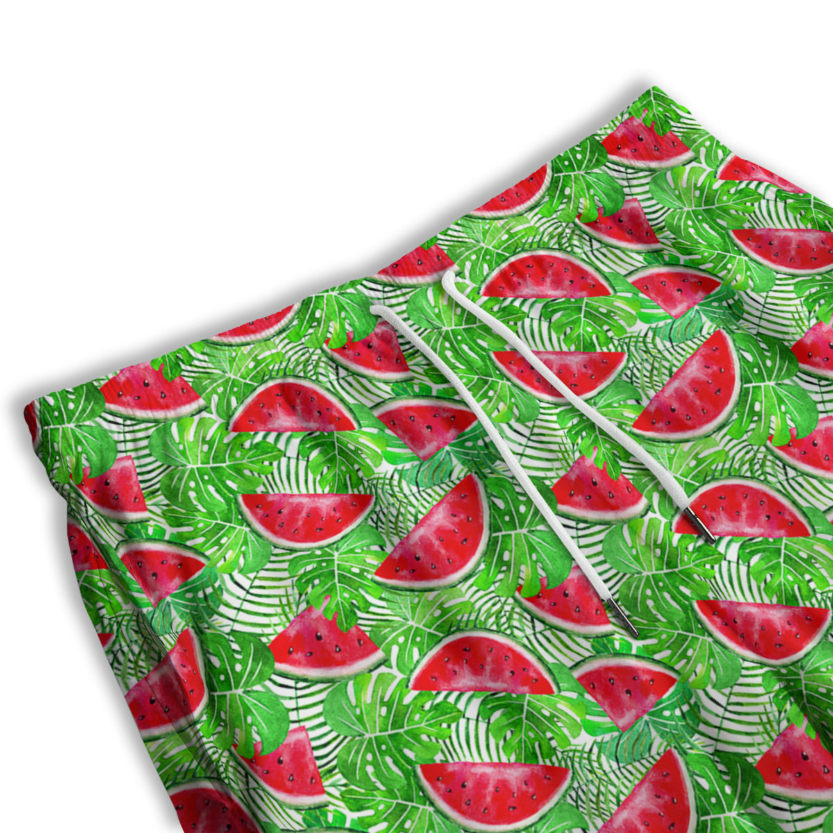 Watermelon Aloha Tropical Print Pattern Men's Athletic Shorts-grizzshop