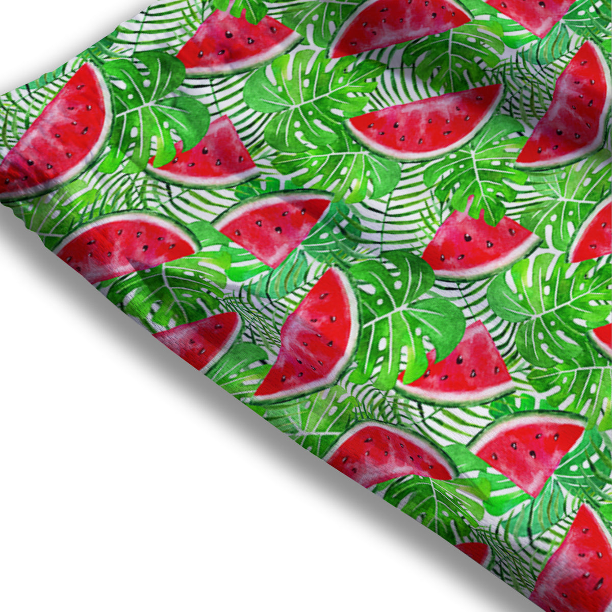 Watermelon Aloha Tropical Print Pattern Mesh Shorts-grizzshop