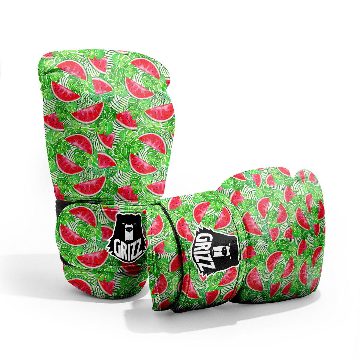 Watermelon Aloha Tropical Print Pattern Sparring Gloves-grizzshop
