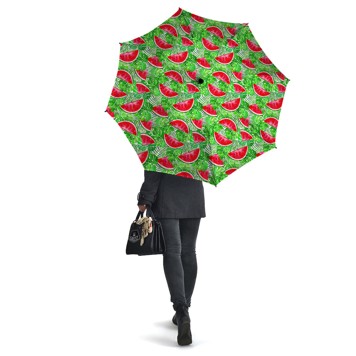 Watermelon Aloha Tropical Print Pattern Umbrella-grizzshop