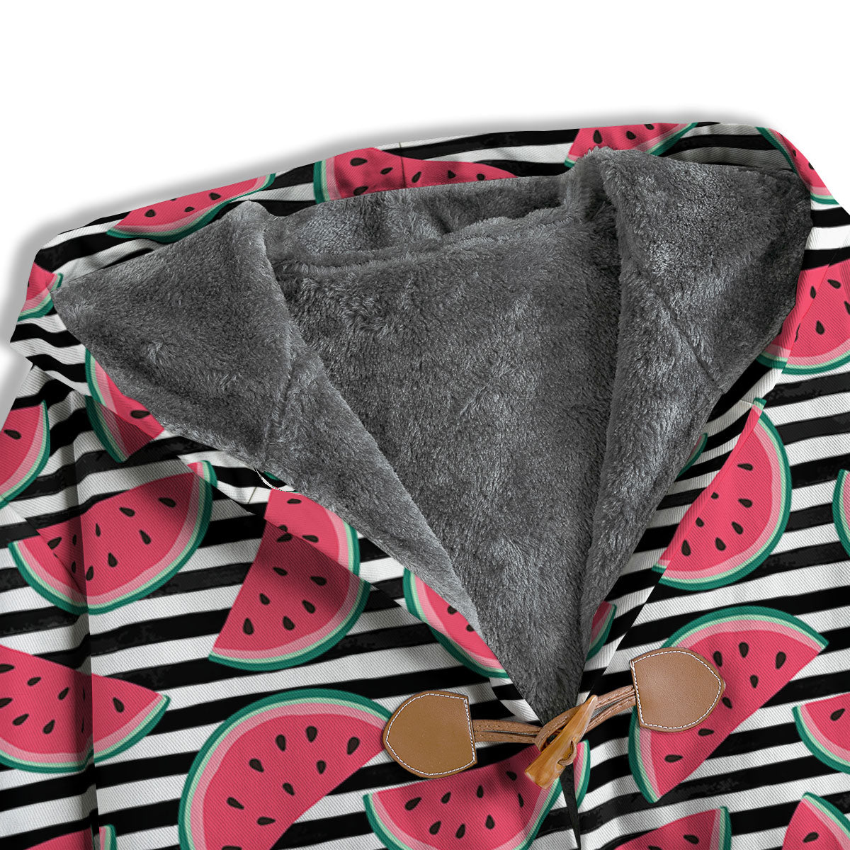 Watermelon Black Striped Print Pattern Men's Windbreaker Jacket