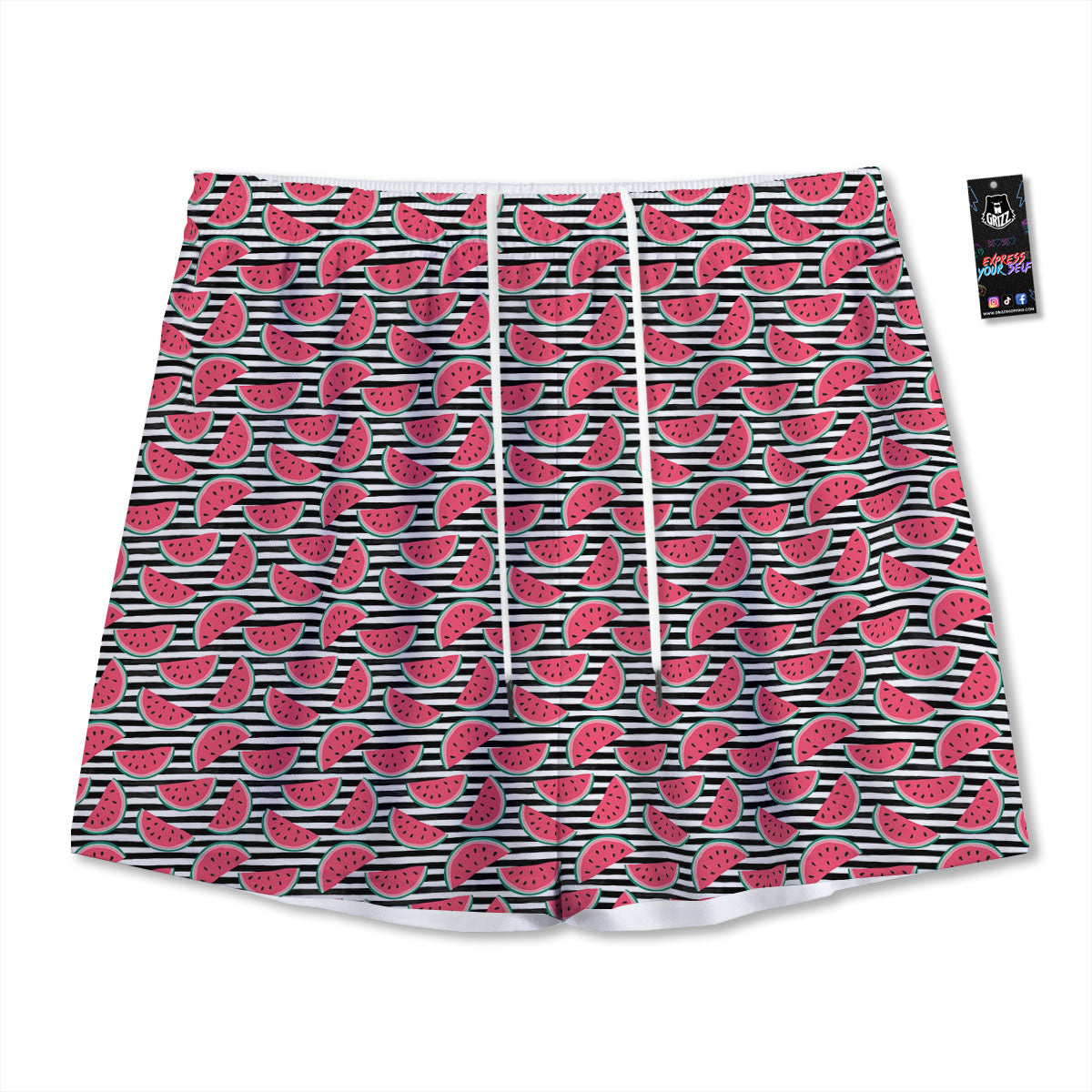 USA Star Fourth of July Print Pattern Mesh Shorts