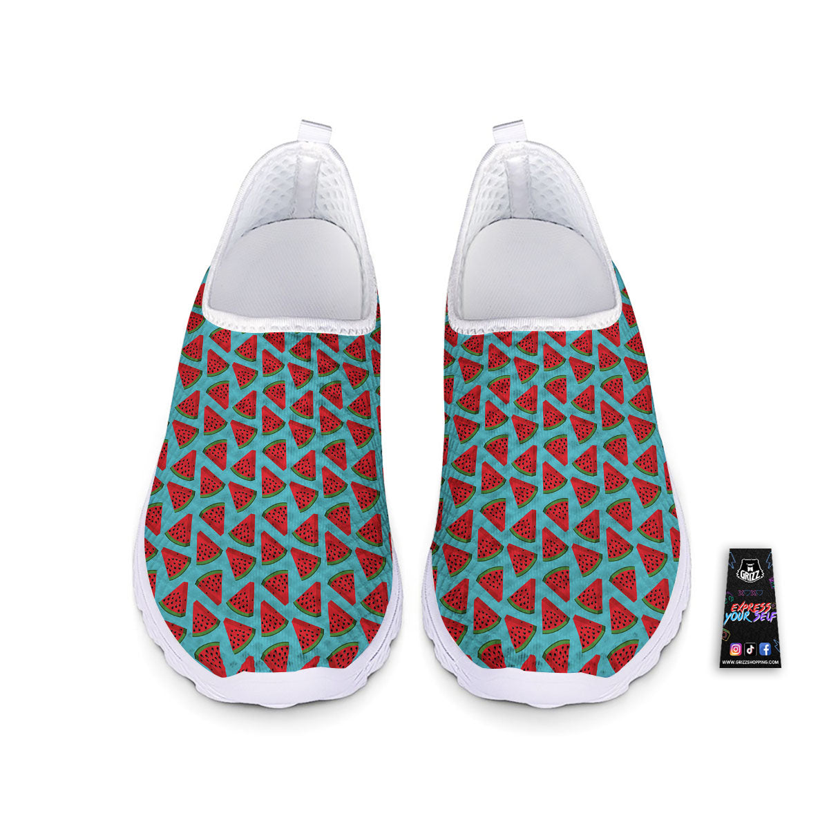 Watermelon Blue Cute Print Pattern Nurse Shoes-grizzshop