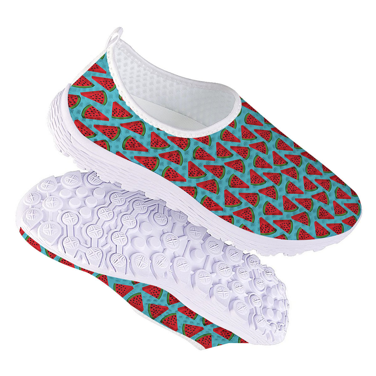 Watermelon Blue Cute Print Pattern Nurse Shoes-grizzshop