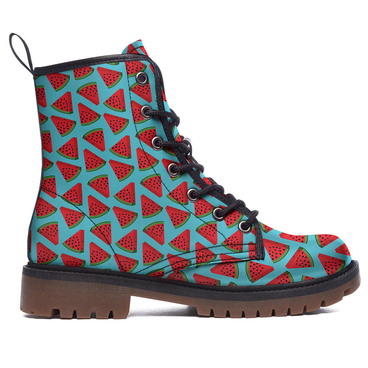 Watermelon Blue Cute Print Pattern Work Boots-grizzshop