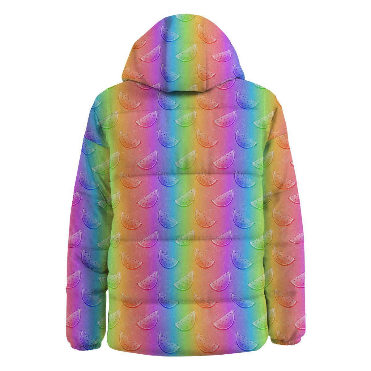 Watermelon Colorful Print Pattern Down Jacket-grizzshop