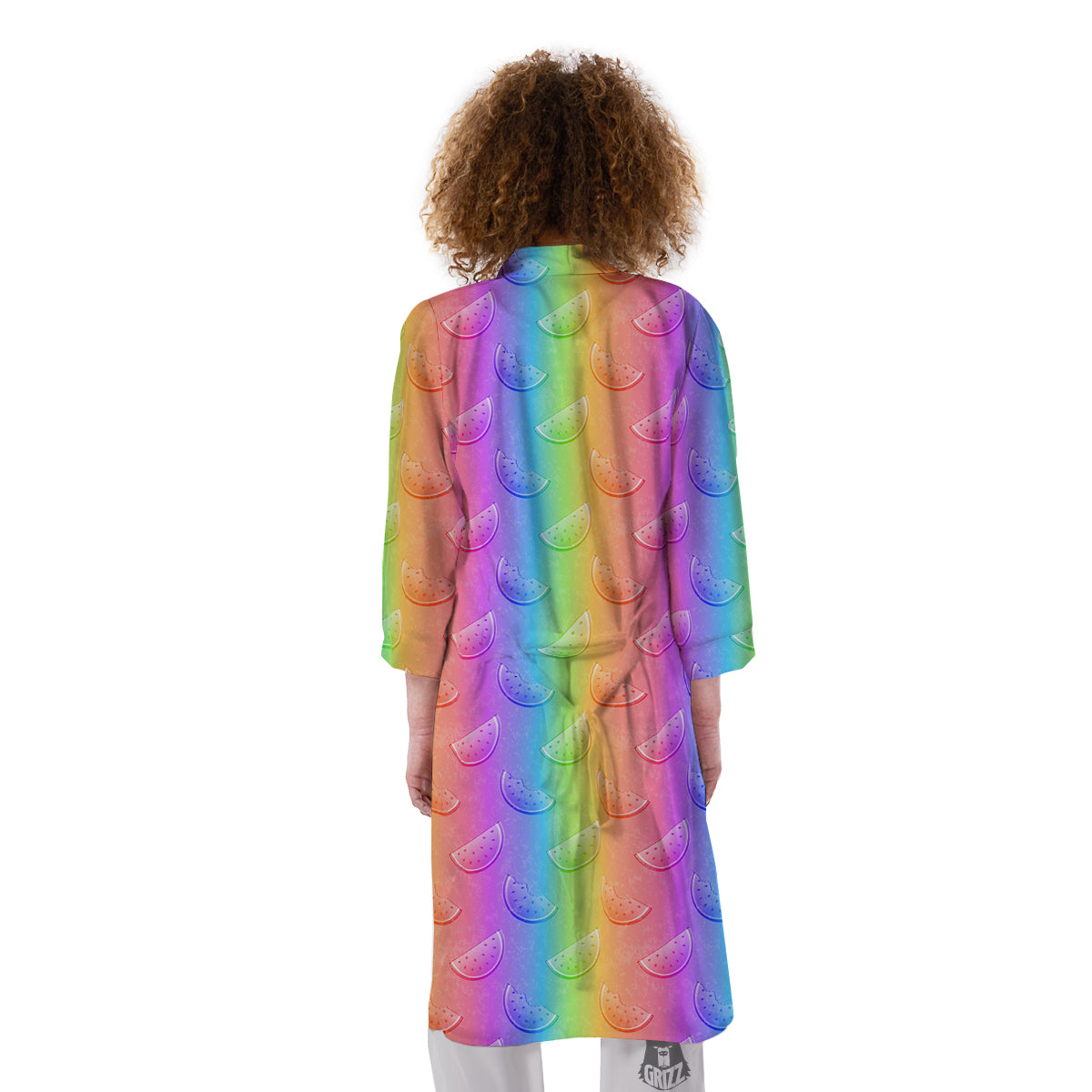 Watermelon Colorful Print Pattern Kimono-grizzshop