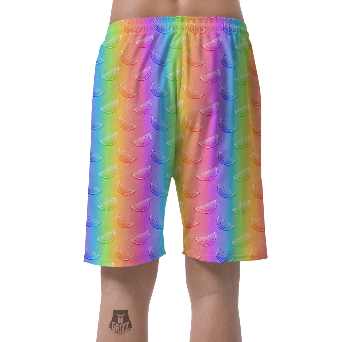 Watermelon Colorful Print Pattern Men's Shorts-grizzshop