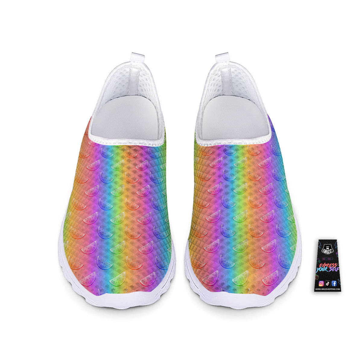 Watermelon Colorful Print Pattern Nurse Shoes-grizzshop