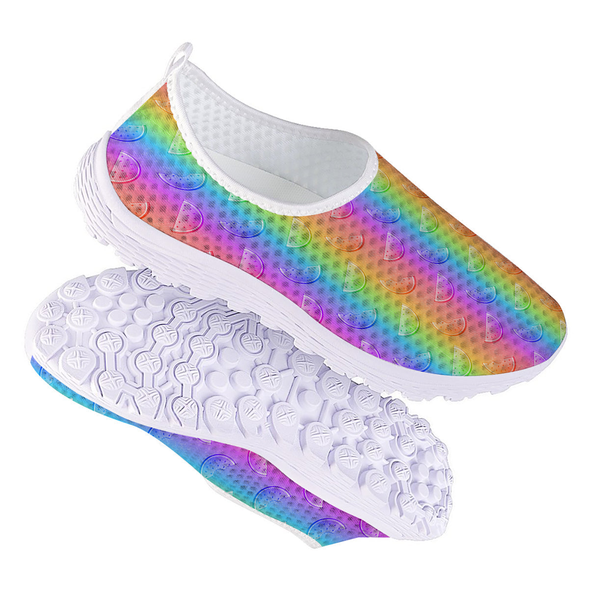 Watermelon Colorful Print Pattern Nurse Shoes-grizzshop