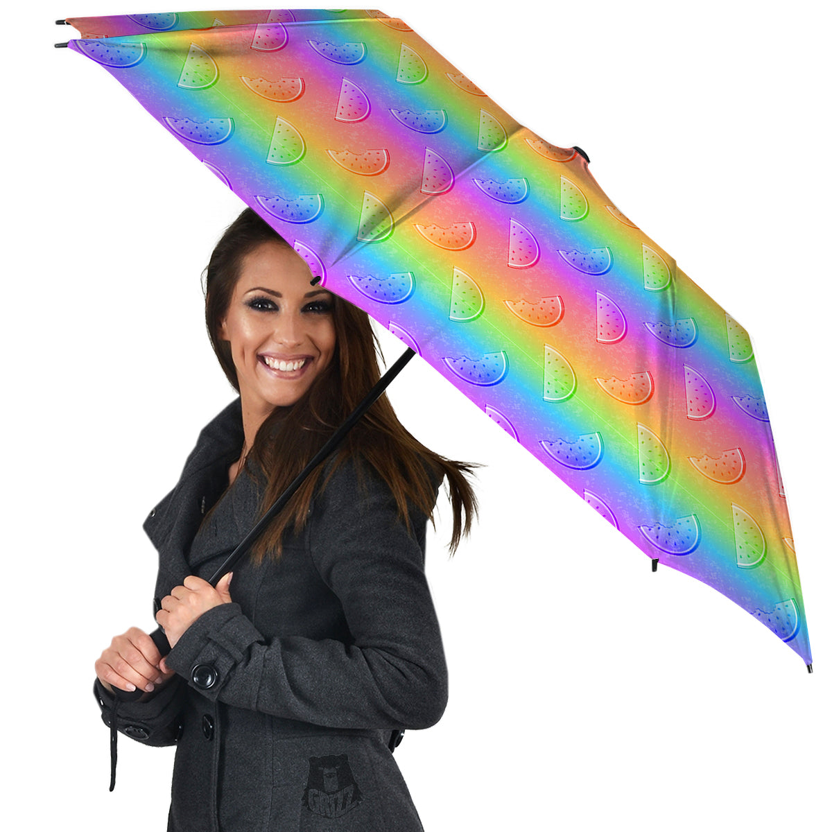 Watermelon Colorful Print Pattern Umbrella-grizzshop