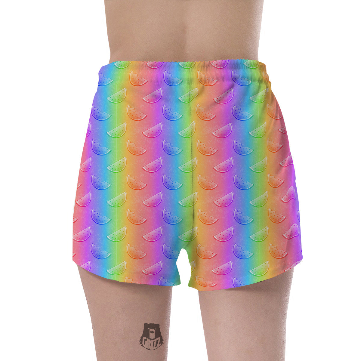 Watermelon Colorful Print Pattern Women's Shorts-grizzshop