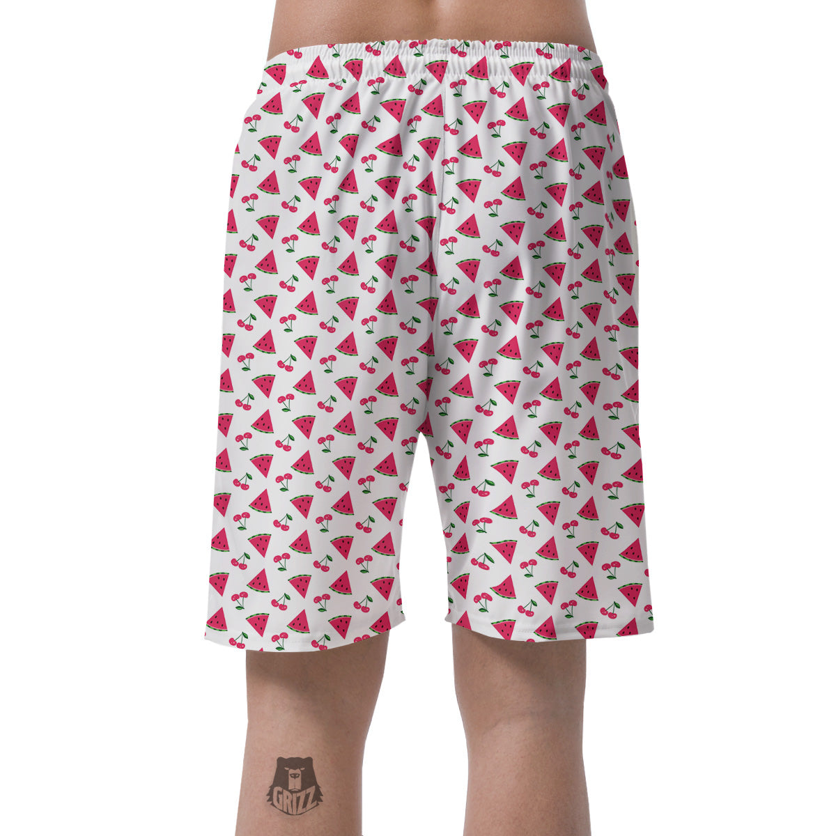 Watermelon Cute Berry Print Pattern Men's Shorts-grizzshop