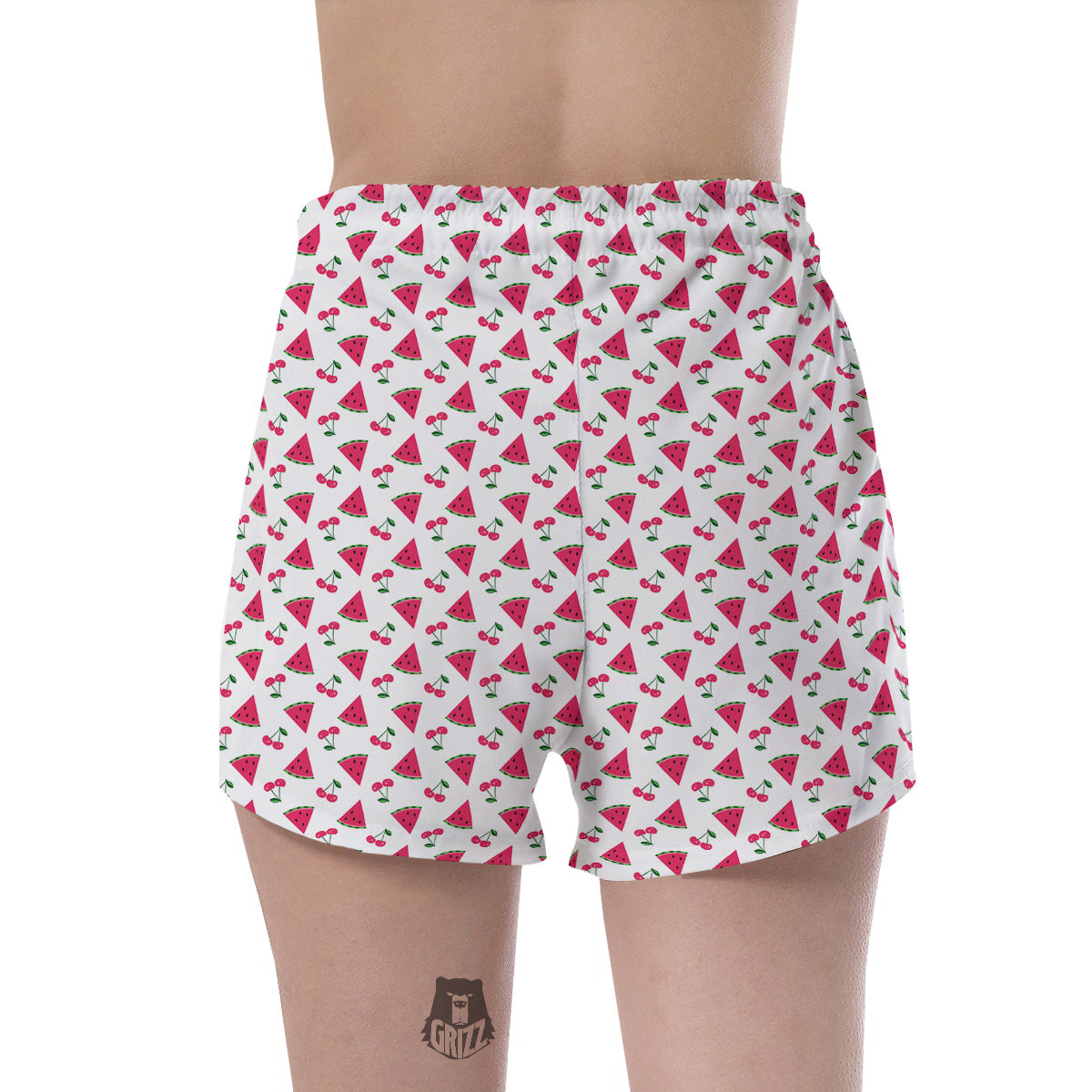 Watermelon Cute Berry Print Pattern Women's Shorts-grizzshop