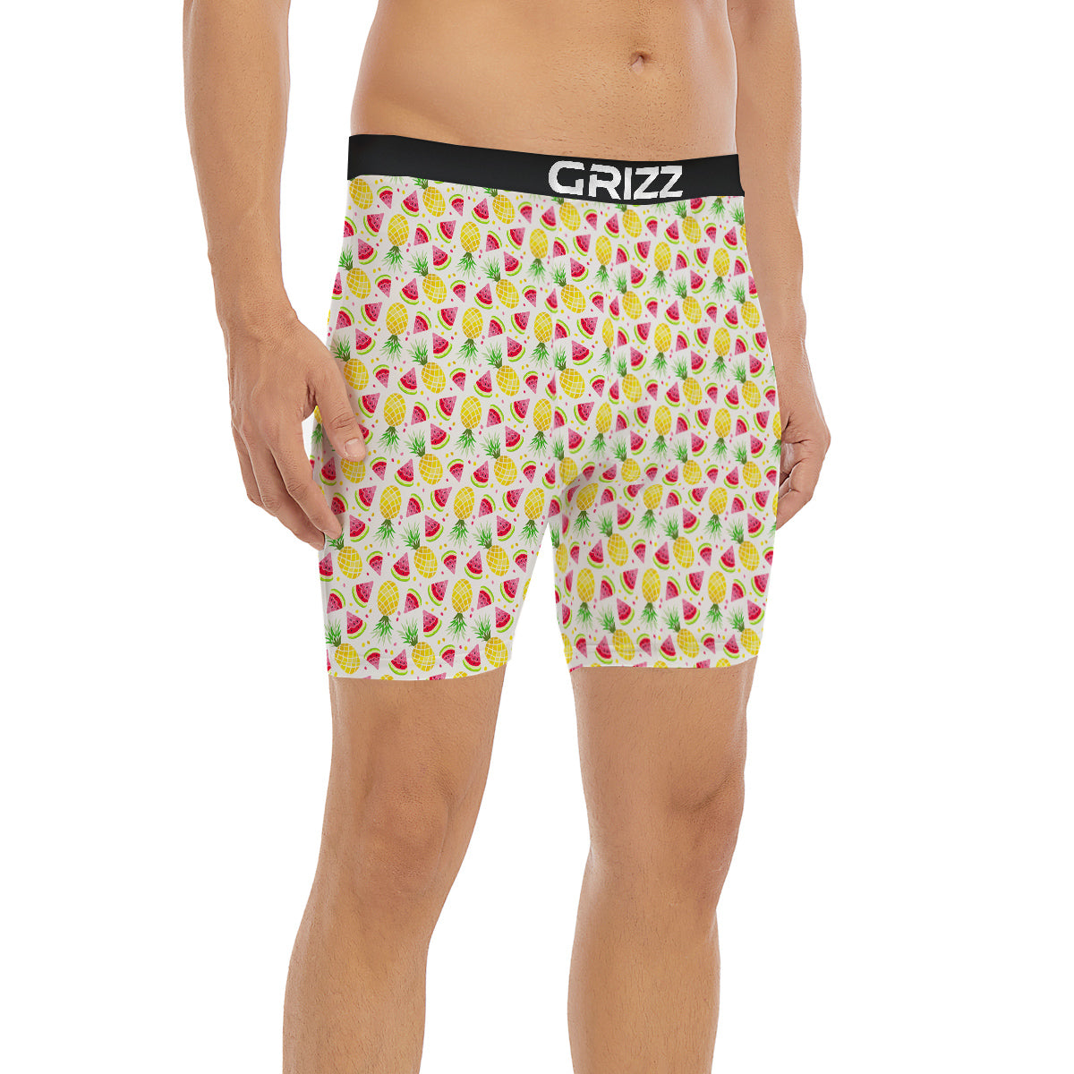 Watermelon Cute Pineapple Print Pattern Boxer Briefs-grizzshop