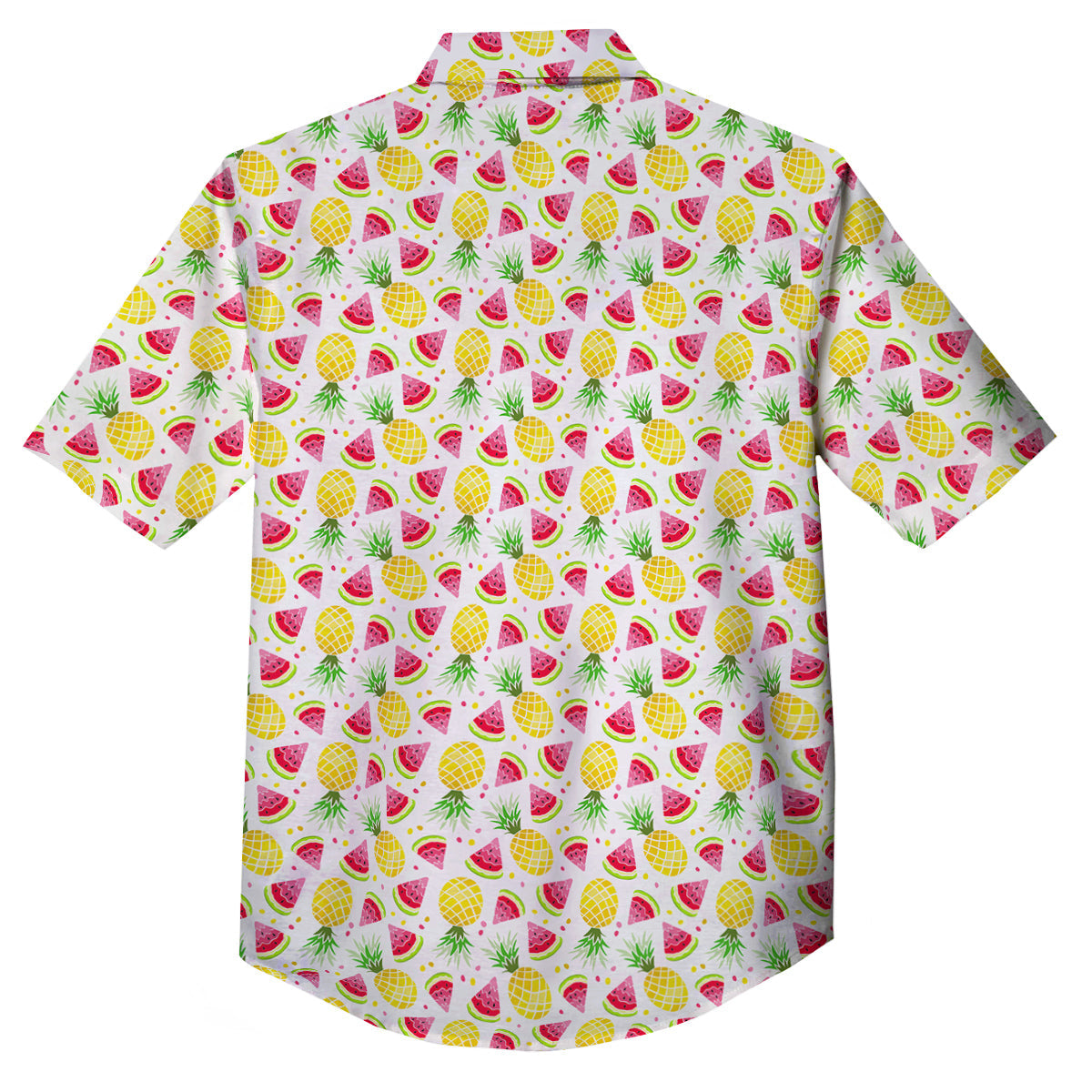 Watermelon Cute Pineapple Print Pattern Button Up Shirt-grizzshop