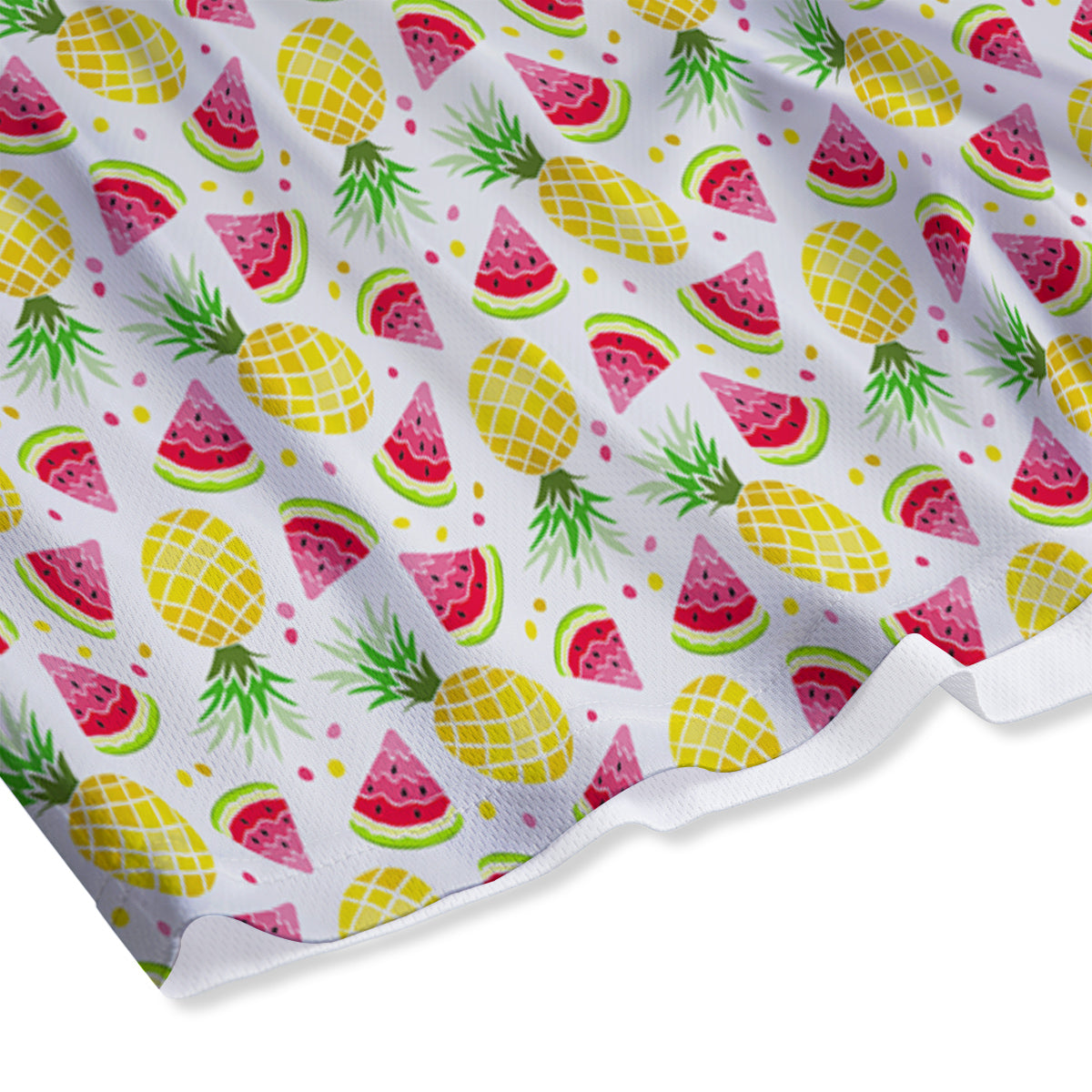 Watermelon Cute Pineapple Print Pattern Mesh Shorts-grizzshop