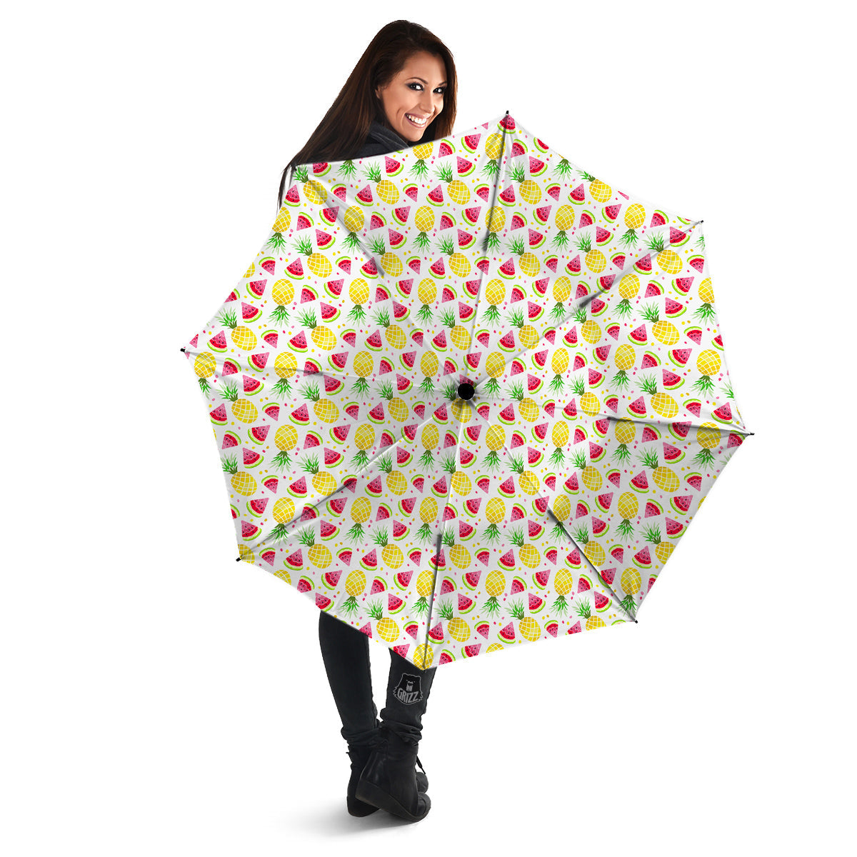 Watermelon Cute Pineapple Print Pattern Umbrella-grizzshop