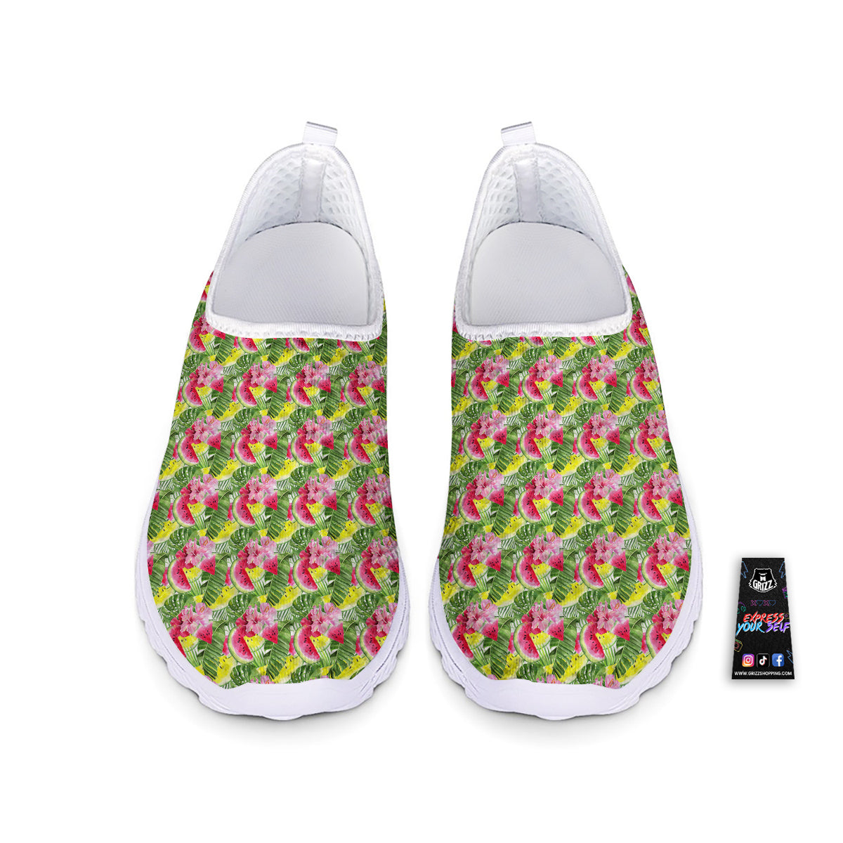 Watermelon Cute Tropical Print Pattern Nurse Shoes-grizzshop