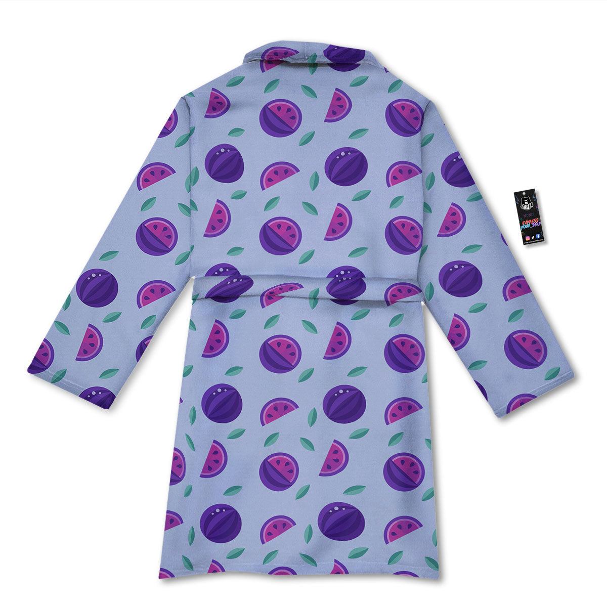 Watermelon Fancy Purple Print Pattern Bathrobe-grizzshop