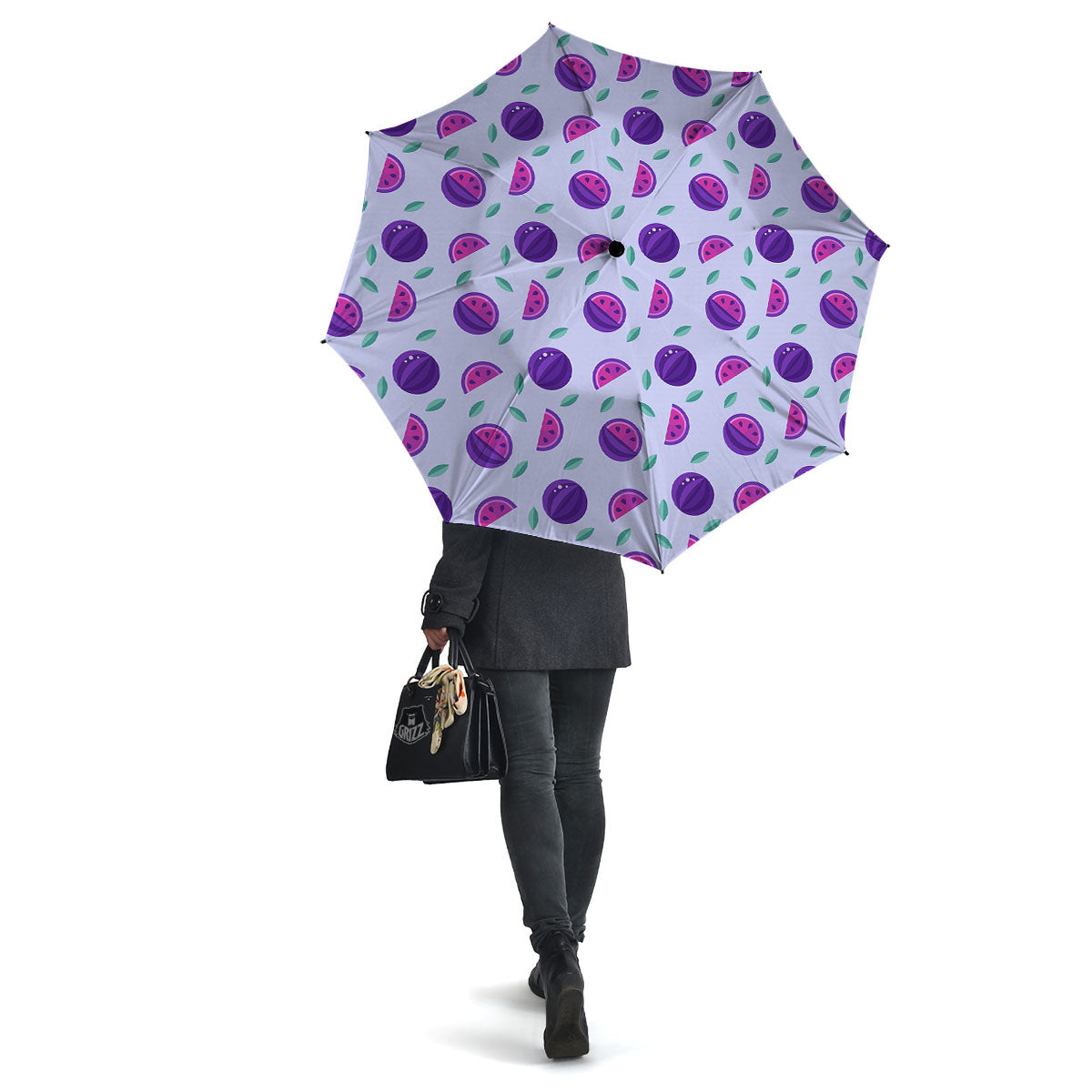 Watermelon Fancy Purple Print Pattern Umbrella-grizzshop