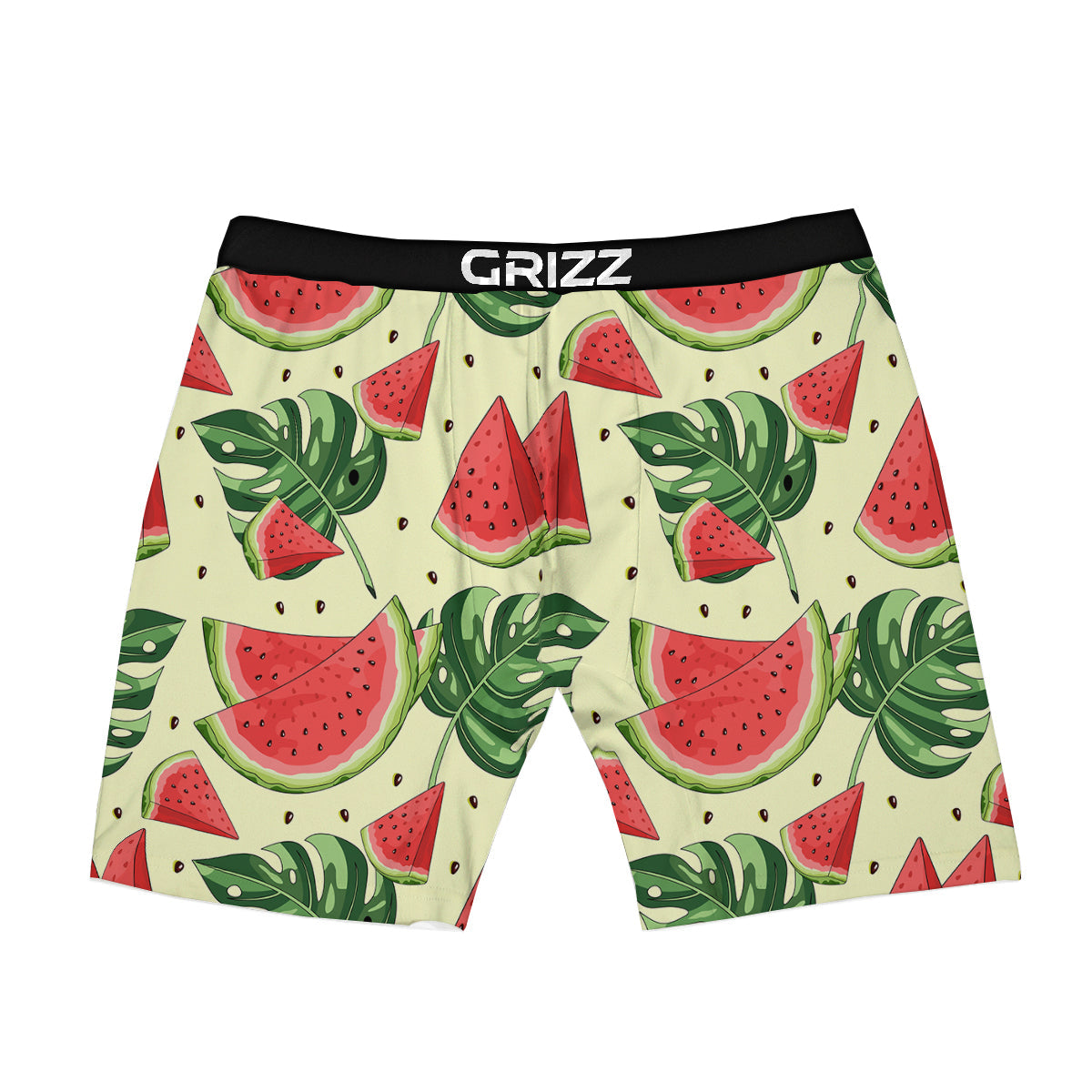 Watermelon Leaf Tropical Print Pattern Boxer Briefs-grizzshop