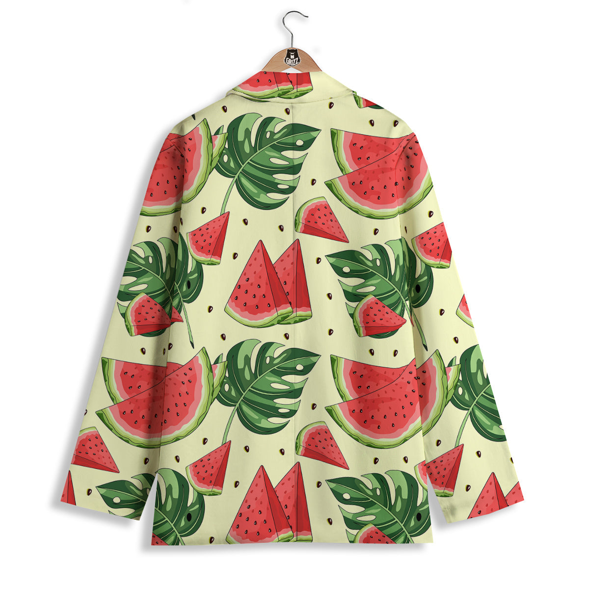 Watermelon Leaf Tropical Print Pattern Women's Blazer-grizzshop