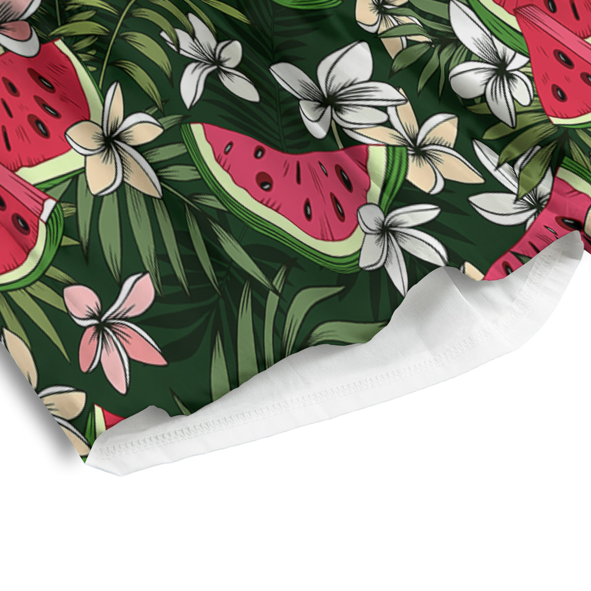 Watermelon Leaves Tropical Print Pattern Men's Athletic Shorts-grizzshop